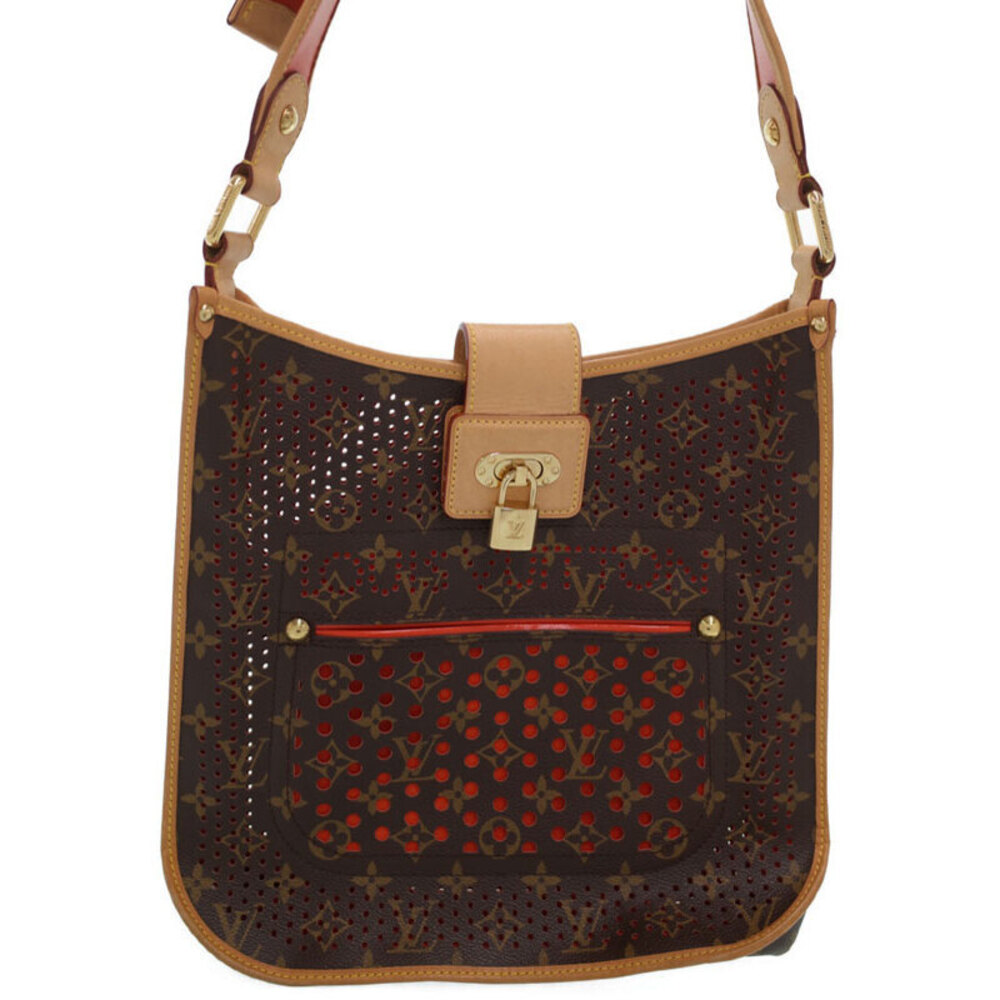 Louis Vuitton Monogram Leather Brown Perforated Musette Shoulder Bag